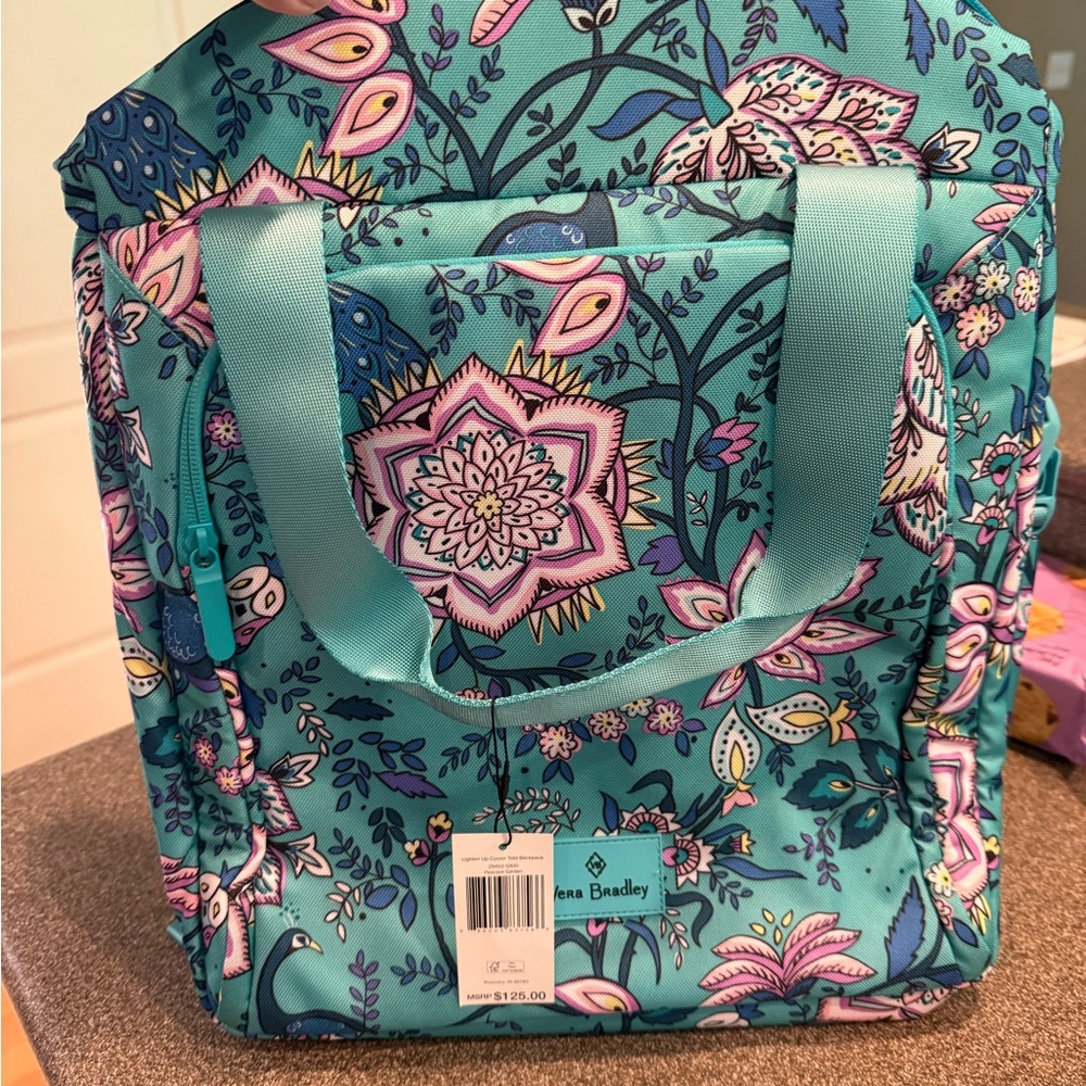 Vera Bradley Turquoise Floral Cooler Backpack